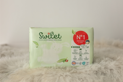 Swilet - La couche Écologiques T1 Newborn 2-5Kg (27 pcs) Sachet