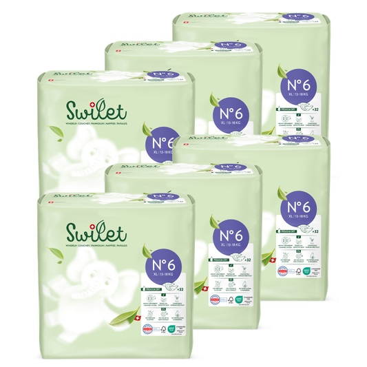Swilet - La Couche Écologiques T6 XL 13-18Kg (6x 32 pces) Carton