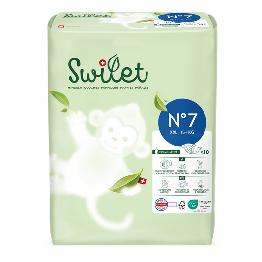 Swilet - La Couche Écologiques T7 XXL 15+Kg (30 pcs) Sachet