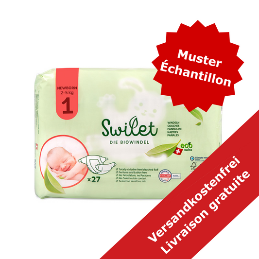 Swilet – Taille 1 Newborn 2–5 kg (27 pcs) Échantillon
