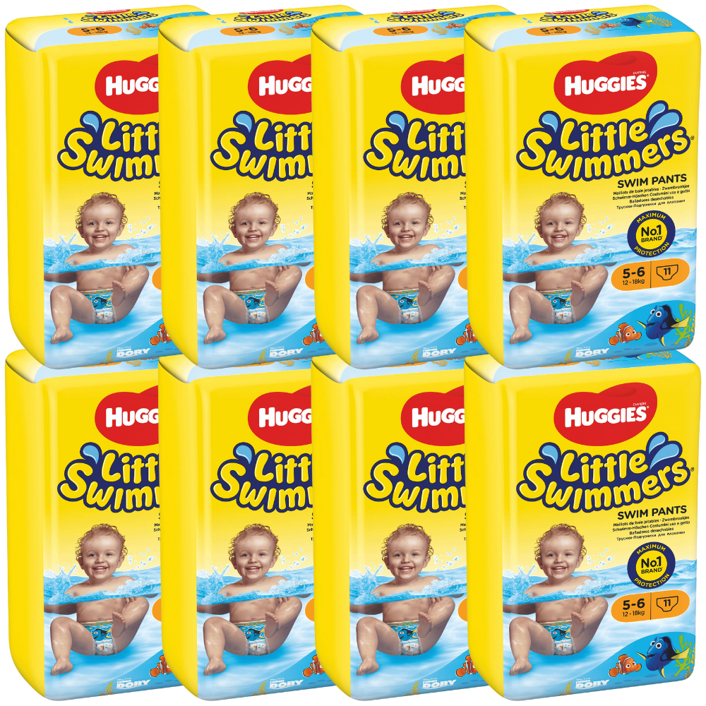 Huggies® Little Swimmers® taille 5-6 (12-18 kg) carton (8 x 11 pces)