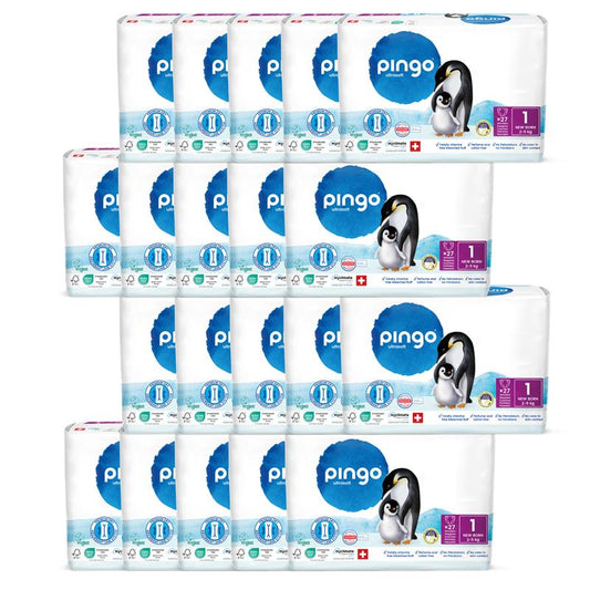 Pingo T1 Newborn (2-5 kg) Carton de 2 (4 x 5 x 27 pces)