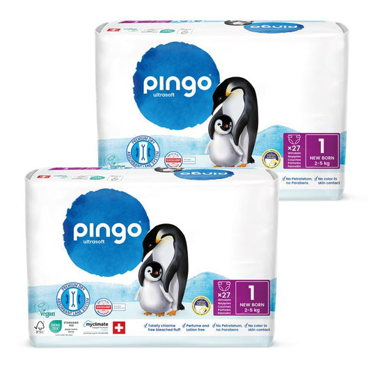 Pingo T1 Newborn (2-5 kg) double sac (2 x 27 pces)