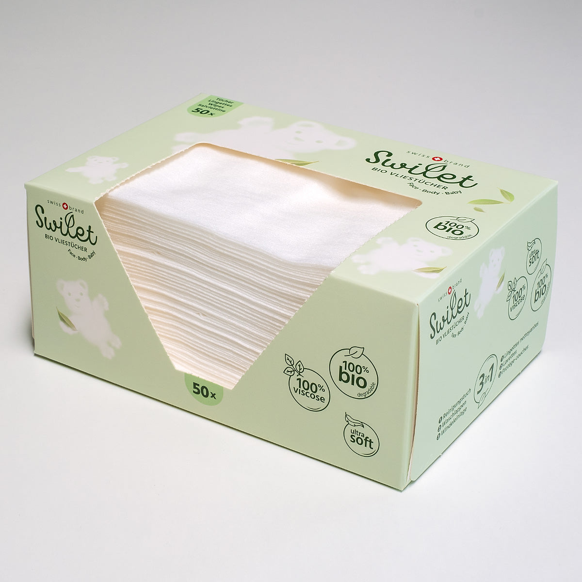 Swilet Vliestücher - Windeleinlagen Bio (12 x 50 STK) Karton