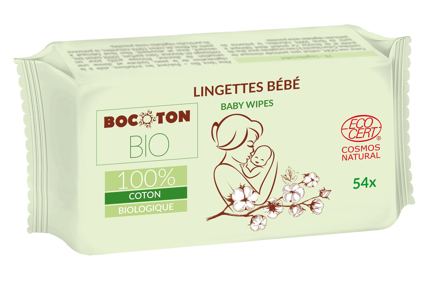 Bocoton Bio 100% Organic Lingettes Baby (54 pcs)