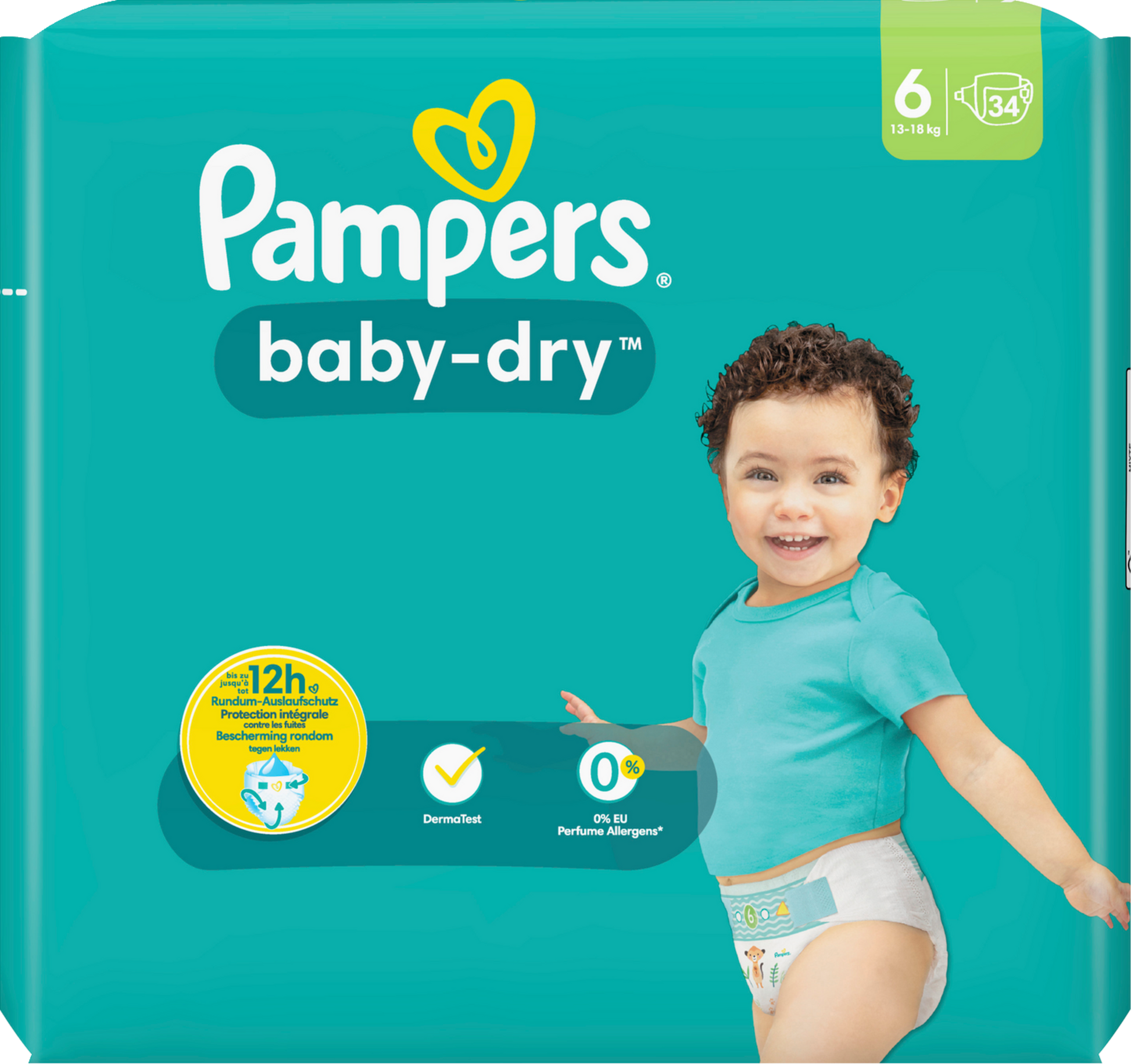 Pampers Baby-Dry T6 Extra Large 13-18kg (34 pces)