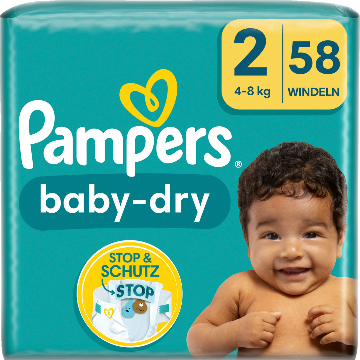 Pampers Baby-Dry T2 Mini 4-8kg (58 pces)